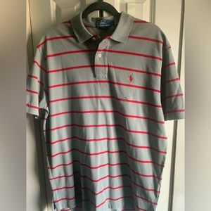 Men’s Ralph Lauren striped gulf style shirt. Never worn. Tag was removed
